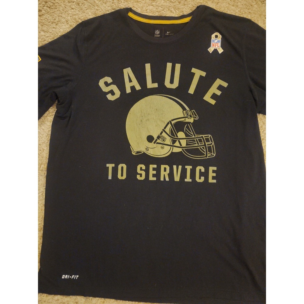 Nike Dri Fit NFL Salute To Service Mens Large T-Shirt Cleveland Browns USA